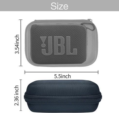 Case for JBL GO 4 GO 3 Portable Bluetooth Speaker, Eco Cover for JBL GO 4 Speaker with Adapter Slots, Waterproof and Dustproof Feature, Black - Ca...