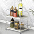kaileyouxiangongsi Plastic/Metal Freestanding Stackable Organizer Shelf,Bathroom Countertop Storage Shelf Cosmetic Organizer Holder Kitchen Spice ...