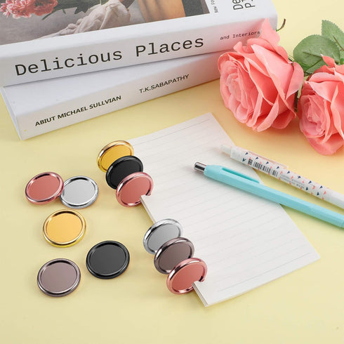 55 Pieces Discs Binding Ring Discs Discbound Plastic Expansion Discs Arc System Notebooks Planners with 5 Plastic Boxes...
