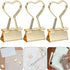 10pcs Heart Shape Binder Clips Gold Metal Binder Clips with Heart Shaped Handle Cute Paper Clamps Paperclips Bookmarks Invoice Bill Clip for Offic...
