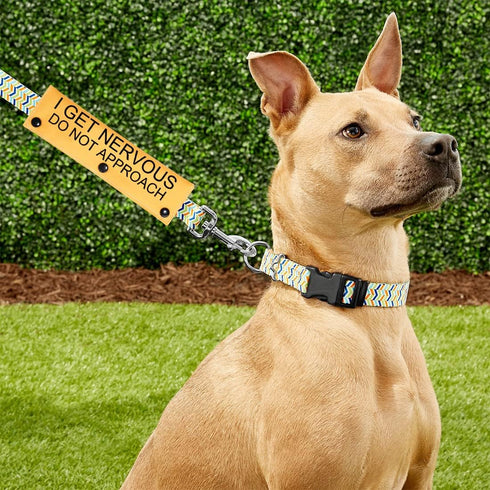 Dot Not Approach Nervous Dog Leash Sleeve Shy Rescue Leash Wrap Nervous Shy Dog Gift (I get Nervous Sleeve)...