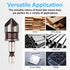 Rocaris 5 Pack Countersink Drill Bit Set for Wood and Metal, 1/4” Hex Shank, M2 High Speed Steel, 1/4'' 3/8'' 1/2'' 5/8'' 3/4'', Precision Design ...