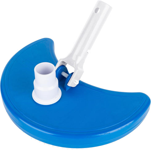 BlueStars Ultra-Durable Half Moon Pool Vacuum Head with Bristle - for Vacuum Hose 1-1/4 or 1-1/2’’ - for Inground & Above Ground Pools & Spas - Fl...