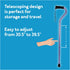 Carex Health Brands Ergo Offset Cane with Soft Cushioned Handle - Adjustable Walking Cane, Blue, 29-38 Inch (Pack of 1)...