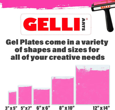 Gelli Arts Gel Printing Plate - 5" X 7" Reusable Gel Printing Plate, Printmaking Supplies, Monoprinting at Home, Arts and Crafts...