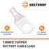 SELTERM 25pcs 8 AWG 3/8" Stud Marine Grade Tinned Copper Battery Cable Lugs, 8 Gauge Ring Terminals, UL Wire Lugs Electrical Battery Cable Ends, T...