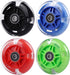 2-Pack 80mm 3-Wheeled Scooter Rear Wheels Light Up Inline Skate Replacement Wheels w/Bearings (Red)...