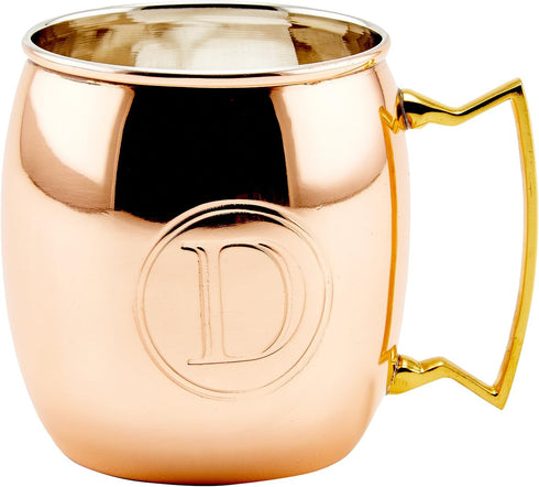 Old Dutch International Solid Moscow Mule Mug, 16-Ounce, Monogrammed D, Copper...
