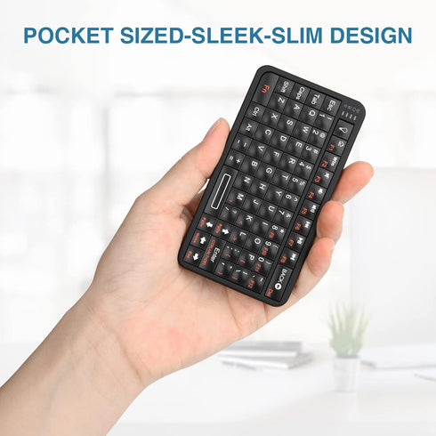 Rii Mini Bluetooth Keyboard,Portable Wireless Keyboard with Backlit,Rechargeable Mini Keyboard for Smart TV/Android TV Box/SmartPhone/HTPC/IPTV, B...