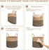 CHICVITA Wicker Laundry Basket With Handles, Storage Baskets for Decor, Rope Basket for Blankets, Toys, Clothes, Shoes, Plant Basket for Living Ro...