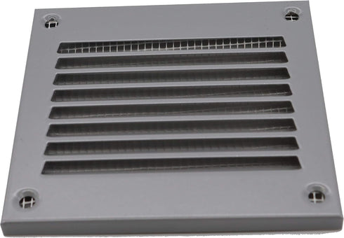 Vent Systems 4'' x 4'' Inch Gray Air Vent Cover Metal Air Return Grill with Built in Pest Guard Screen HVAC Vent Cover for Home Improvement Vent D...
