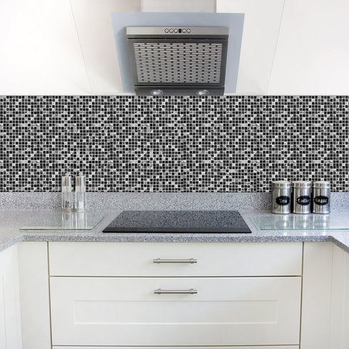 funlife 10Pcs Peel and Stick Tile Backsplash for Kitchen, Self-Adhesive DIY Waterproof Stickers, Vinyl Wall Decals Bathroom Decor, Mosaic Creative...