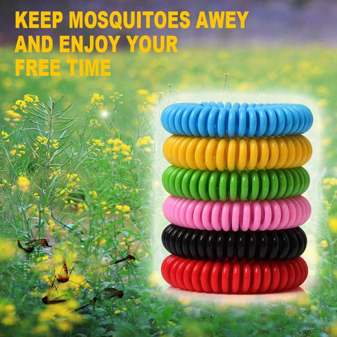Mosquito Bracelets, 18 Pack Individually Wrapped Mosquito Bands for Adult Kids, DEET Free, Natural and Waterproof Wristband...