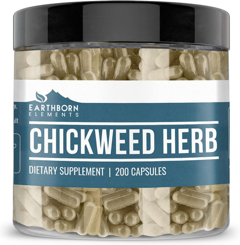 Earthborn Elements Chickweed Herb (200 Capsules) Pure, No Fillers or Additives...