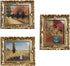 3Pcs 1:12 Mini Miniature Gold Frame Art Wall Picture Oil Painting Home Decor...