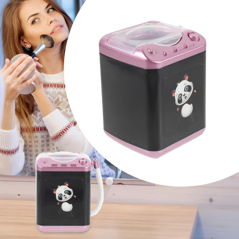 Mini Makeup Brush Cleaner Device Plastic Electric Automatic Power Washer Sponge Cleaning Machine for Women Girls...