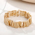 Gold Chunky Bangle Bracelets for Women Stretchy Link Chain Bracelet Flexible Wide Wristband Bangle Gifts...
