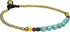 AeraVida Tribal Round Simulated Blue Turquoise Brass Beads Link Charm Anklet...