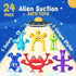 Suction Toys Kids Bath Toys: 24 Pcs Kids Sensory Suction Toys No Hole Bath Toys, Great Suction Fidget Toys Windows Travel Airplane Suction Cup Toy...