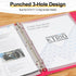 KTRIO Zipper Binder Pocket Letter Size 12 Pack, 3 Holes Zipper Binder Folder for 3 Ring Binder Insert, Clear PVC Loose Leaf Pouch 8-1/2"x 11 Docum...