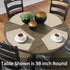 SHACOS Small Round Table Placemats Wedge Placemat Set of 4 Non Slip Heat Resistant Woven Vinyl Table Mats Wipe Clean Indoor Outdoor (4, Beige Yell...