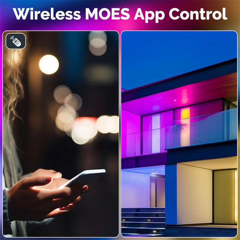 MOES Smart Matter GU10 LED Light Bulbs, Color Changing WiFi Smart Bulbs, 2700K-6500K CW& RGB Dimmable, Smart Life Remote Control, Work with Apple ...