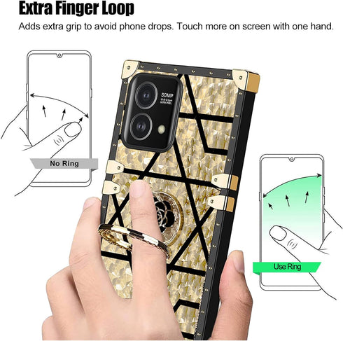 for Motorola G Stylus 5g 2023 Case, Moto G Stylus 5g 2023 Case for Women Square Case Shockproof TPU Retro Elegant Classic Luxury Edge Full Protect...
