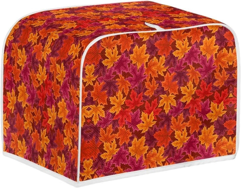 Thanksgiving Maple Leaf Toaster Cover 2 Slice, Dustproof Toaster Bread Maker Cover Small Kitchen Appliance Fingerprint Protection Thanksgiving Kit...