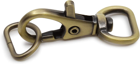 Dritz Swivel Hooks & D Rings 1/2in Antique Brass Bag & Tote Accessories, 1/2", 12ct...