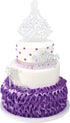 DecoPac Quinceanera Cake Topper, Glitter Cake Topper, Silver Cake Decoration, 3 Piece Set...