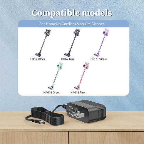 Charger for Homeika Cordless Vacuum Cleaner Power Supply Replacement for Homeika H016 HA016 Cordless Powerful Suction Vacuum Power Adapter...