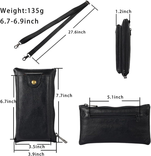 PT Small Crossbody Cell Phone Bag With Large Touch Screen, Mini Messenger Shoulder Bag Cash Handbag Wallet Purse...