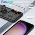 Janmitta Compatible with Galaxy S24+ Plus Case Built in Slide Camera Lens Cover+Screen Protector+Finger Ring Holder Kickstand,Heavy Duty Shockproo...