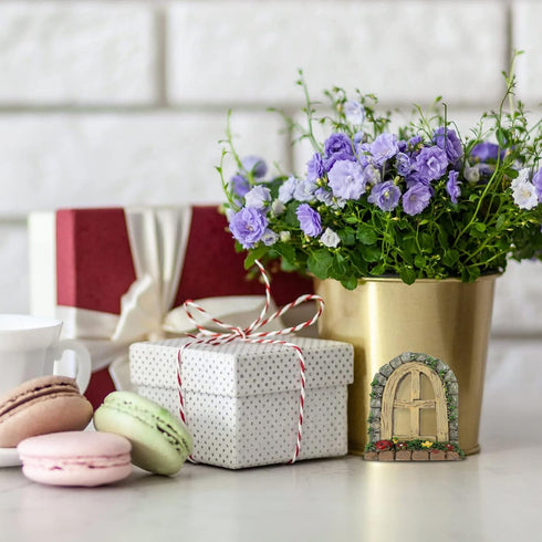 DOITOOL 2pcs Miniature Fairy Garden Window Artificial Window Ornament Gnome Home Decoration Resin Landscape Yard Art Garden Sculpture Fish Tank De...