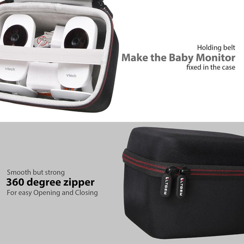 L LTGEM Baby Monitor Travel Case for Kidsneed/Babysense/VTech/Infant Optics DXR-8 PRO Baby Monitor (Case Only)...