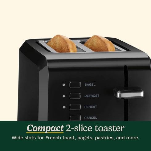Cuisinart CPT-122BK 2-Slice Compact Plastic Toaster, Black...