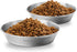 Cat Food Bowls, 2 Pcs Stainless Steel Cat Food and Water Bowls, Whisker Fatigue Shallow Cat Dishes, Small Dog Puppies Fat Faced Cat Kitten Supplie...