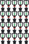 20 Garden Irrigation Nozzles, 360° Swivelling Irrigation Sprinklers, Atomised Rotary Irrigation Nozzles with G1/2 Male Thread for Greenhouse Garde...