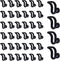 WARMBUY Velvet Hanger Connector Hooks for Closet Space Saving Cascading Hanger Organizer, Black, 40 Pack...