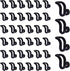 WARMBUY Velvet Hanger Connector Hooks for Closet Space Saving Cascading Hanger Organizer, Black, 40 Pack...