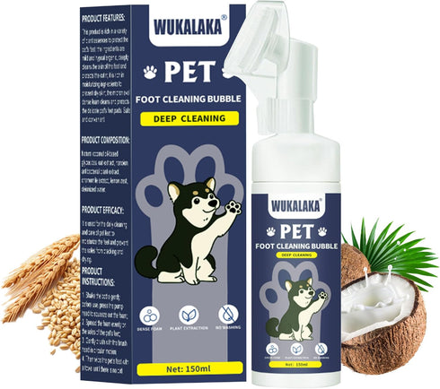 Dog Paw Cleaner | No-Rinse Foaming Cleanser | Pet Grooming Brush for Dog feet Cleaner | Gentle, All Natural Pet Paw Cleaner Quickly Cleans | 1PCS ...