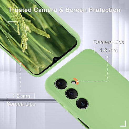 for Samsung Galaxy A15 5G Case, Silicone Phone Case with 1 Screen Protector, Soft Anti-Scratch Microfiber Lining, Full Body Shockproof Slim Cover,...