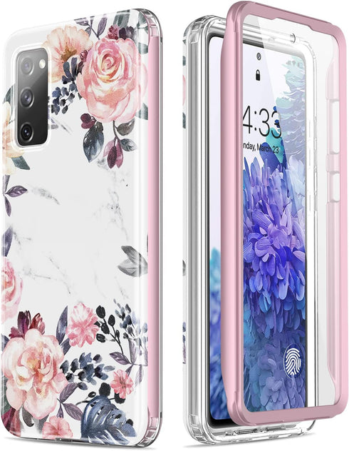 Esdot Compatible with Samsung Galaxy S20 FE Case with Built-in Screen Protector,with Fashionable Designs for Women Girls,Protective Phone Case for...