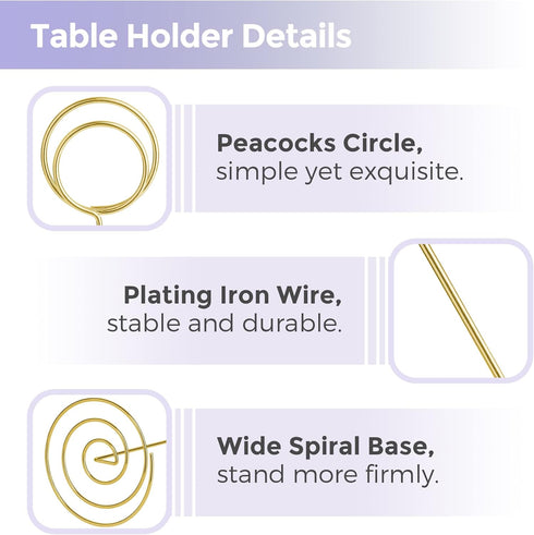 Table Number Holders 10Pcs - 8.75 inch Place Card Holder Tall Table Number Stands for Wedding Party Graduation Reception Restaurant Home Centerpie...