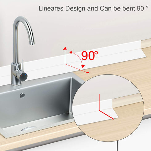DREETINO Bath Sealant Strip,3PCS x 11FT Self Adhesive Caulk Strip Sealant Tape for Kitchen, Bathroom, Toilet, Wall Corner with Sealing Tool...