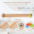 Wood Rolling Pin With 4 Adjustable Thickness Rings, Non-stick Dough Roller For Baking, 17 Inch Pizza Roller For Kitchen supplies, Handle Press Des...