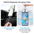 Magnetic Charging Cable 4 Pack (3.3ft/6.6ft/6.6ft/10ft), 540 Degree Rotating Magnetic Phone Charger Cable, 3 in 1 Nylon Braided Magnetic USB Cable...