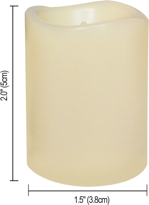 Candle Choice Set of 12 Flameless Candles, Flameless Votive Candles LED Votives with Timer, Battery-operated LED Candles with Timer, Long Battery ...