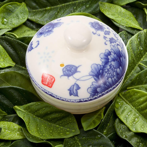 Alipis Chinese Tea Mug Lid Replacement Ceramic Blue and White Teapot Lid Tea Kettle Teapot Top Cover for Hotel Restaurant Kitchen Teaware...