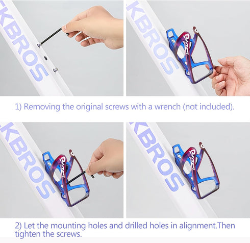 Bike Water Bottle Cage, Universal Bike Water Drink Holder Durable Ultralight Plastic Water Bottle Holder for Bicycle, Cycling Bottle Cages for MTB...